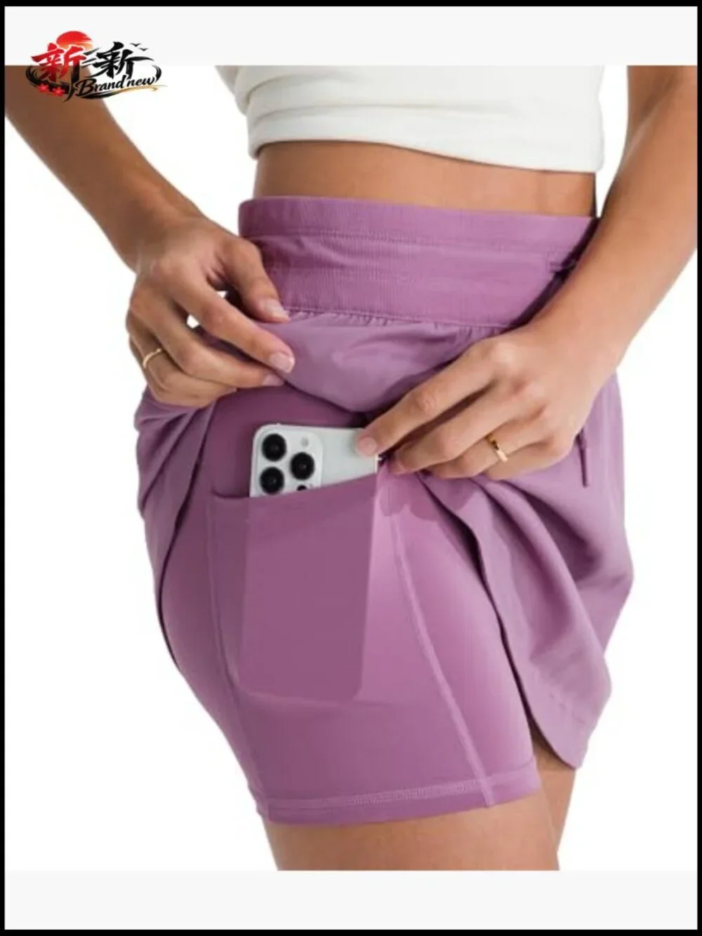 Active Skort with Flashdry Technology and Mid Rise